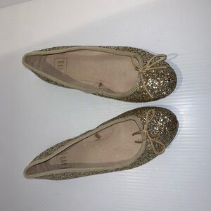 GAP Glittering Gold Ballet Flats US9